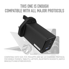 MCC651UKB | Mocoll 65W GaN Power Adapter | Black