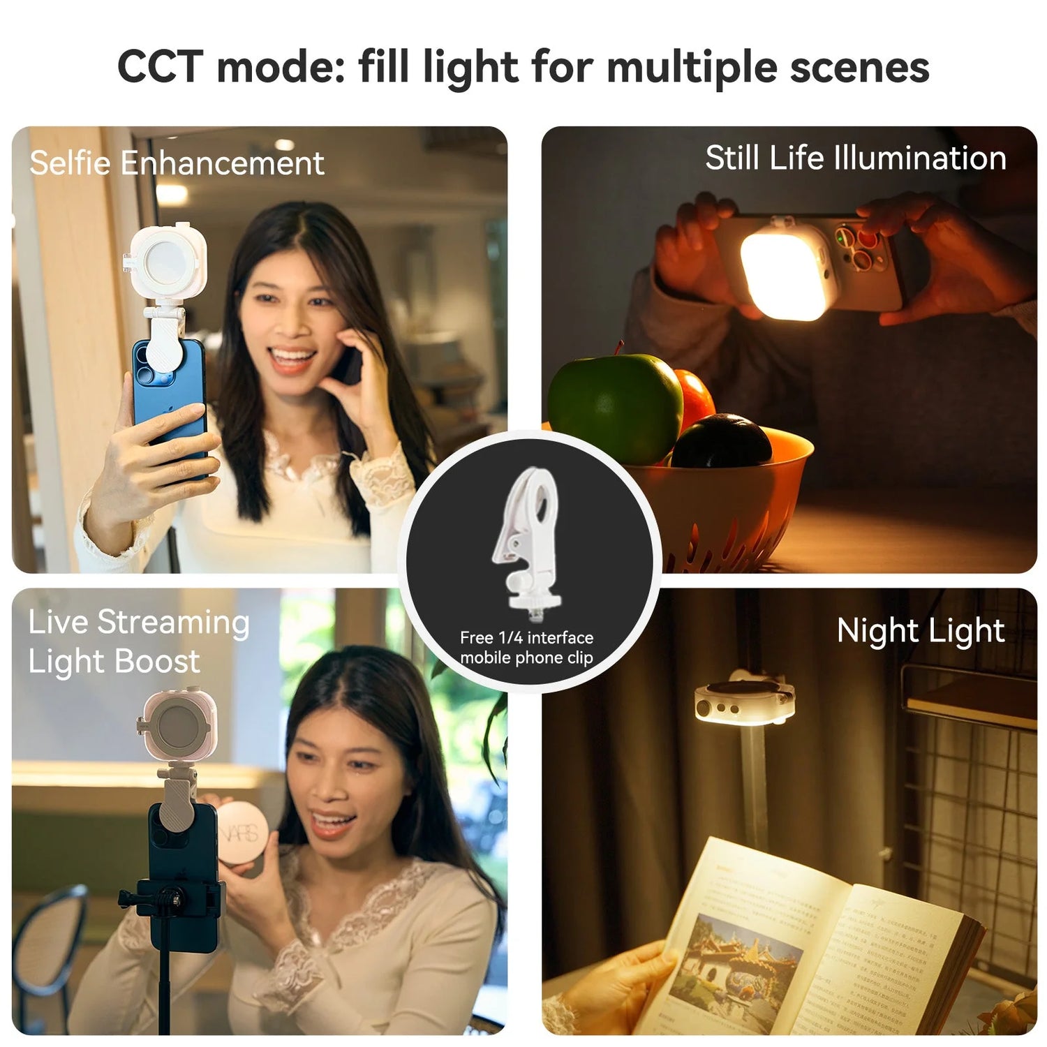 Telesin Magnetic Ice Cube Light for Phones