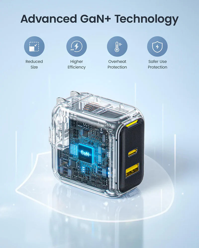 AOHI MAGCUBE PD 67W 2-PORT WALL CHARGER - Yellow