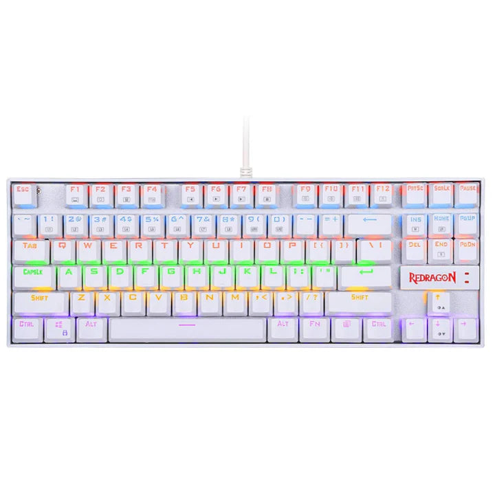 Redragon KUMARA Mechanical Wired Mechanical Gaming Keyboard (Red Switch) - White