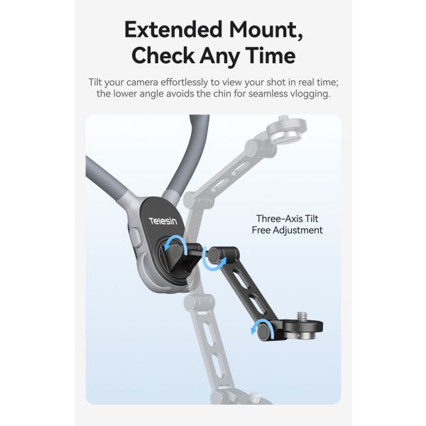 Telesin Gimble Neck Mount for Pocket 3/4/4p/Luna - GulfStore.com