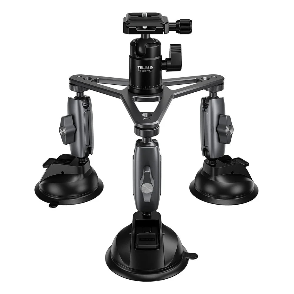 Telesin Triple Suction cup Mount for cameras