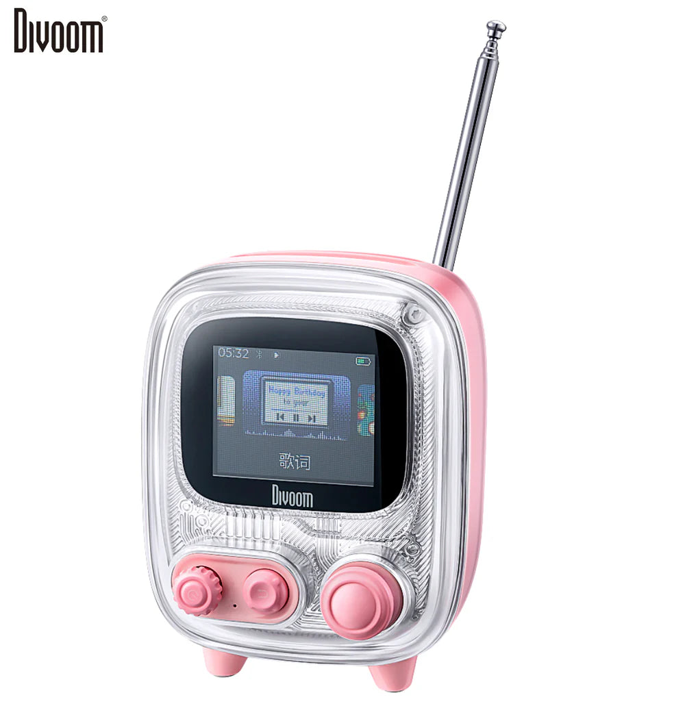 Divoom Tiivoo-2 Photo Album & Lyrics Bluetooth
Mini Speaker - Light Pink