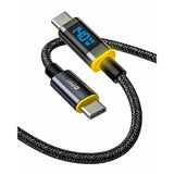 AOHI Magline+140W Nylon USB C to USB C LED Display Cable 1.2M - Black