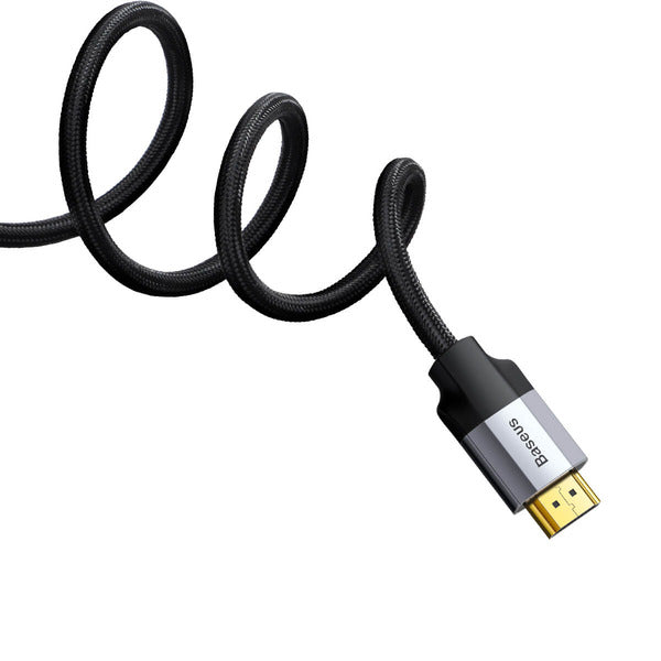 BASEUS | CAKSX-B0G | Enjoyment Series 4Khd Male To 4Khd Male Adapter Cable 1M | Dark Gray