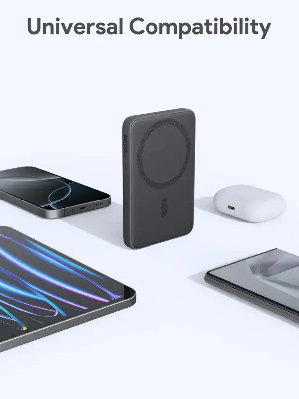 PB-MS03 | Aukey MagFusion 10000mAH Magnetic Wireless Charging Power Bank - GulfStore.com