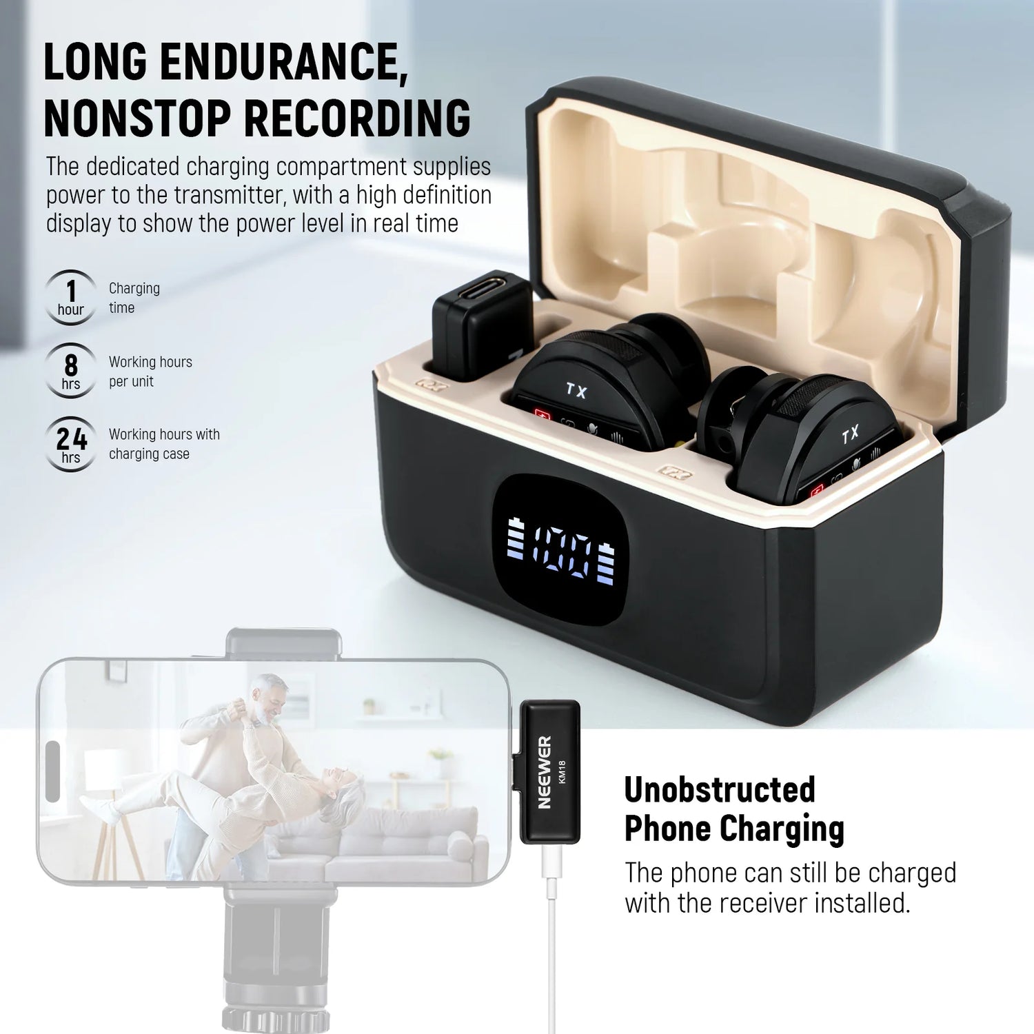 Neewer MINI  WIRELESS LAVALIER MICROPHONE KIT (KM18)