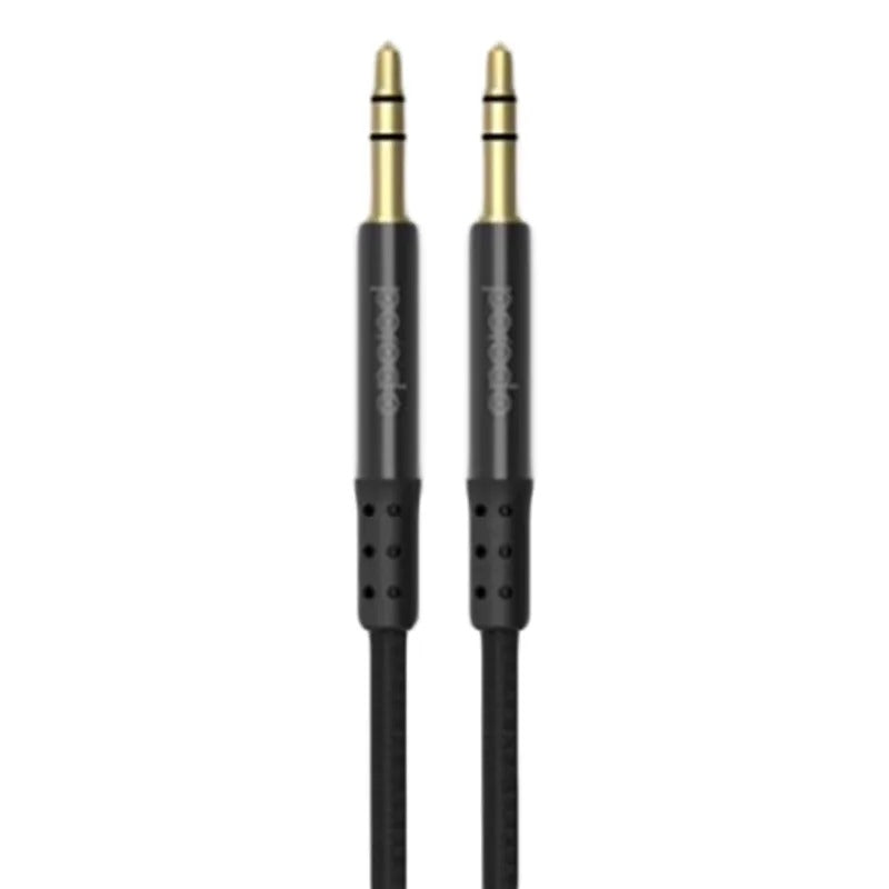 Porodo Metal Braided AUX Cable (1.2m) - Black