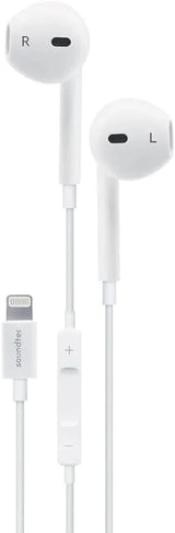 Porodo Soundtec Stereo Earphones with Lightning Connector 1.2m (PD-LSTEP-WH) - White