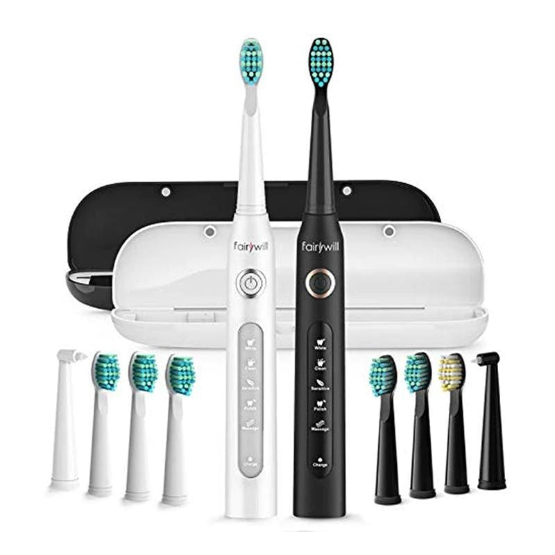 Fairywill Sonic Electric Toothbrush D7- Dual Pack