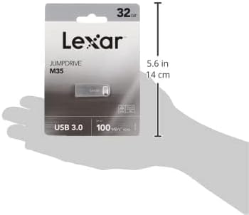 LJDM035032G-BNSNG , Lexar JumpDrive USB 3.0 M35 32GB Silver Housing, up to 100MB/s