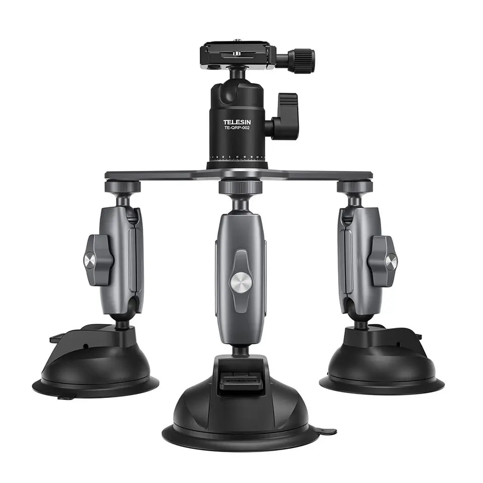 2201088 | TE-TSB-001 | TELESIN Triple Suction cup Mount for cameras