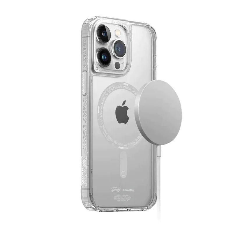 SkinArma Saido Mag-Charge Case For iPhone 14 Pro (Clear) - SK-IP14P-SDOMS-CLR