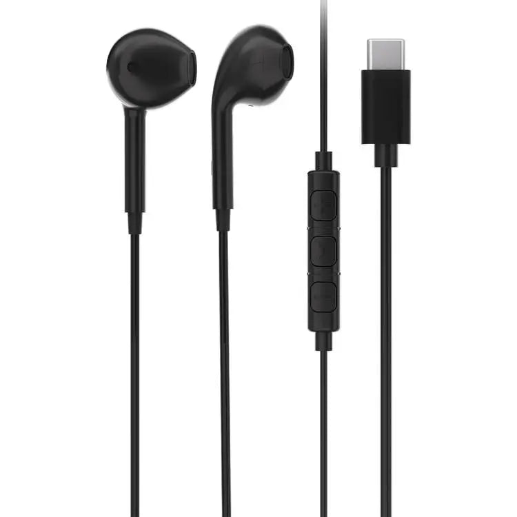 Powerology Stereo USB-C Earphone1.2m-Black