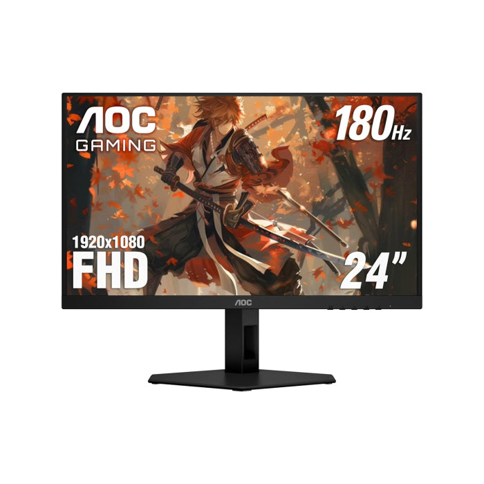 AOC 24G4E 24 Inch 180Hz FHD HDMI 2.0 1ms IPS Gaming Monitor - Black - GulfStore.com