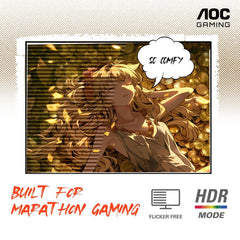 AOC 24G4E 24 Inch 180Hz FHD HDMI 2.0 1ms IPS Gaming Monitor - Black - GulfStore.com