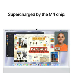 Apple iMac - 24" Standard Glass / M4 / 10-Core CPU / 10-Core GPU / 16 Core Neural Engine / 24GB RAM / 512GB SSD / Arb/Eng / Silver / 1YW - GulfStore.com