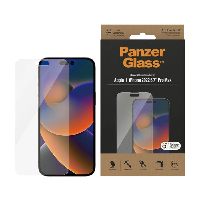 310103616، واقي شاشة PanzerGlass™ لهاتف Apple iPhone 14 Pro Max | مقاس كلاسيكي - 2770