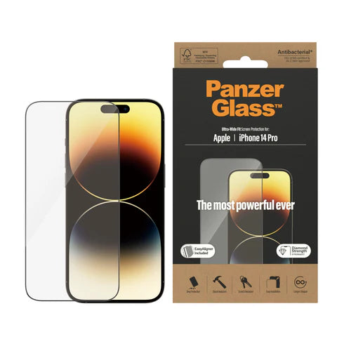 310103622 , PanzerGlass™ Screen Protector Apple iPhone 14 Pro | Ultra-Wide Fit w. EasyAligner - 2784