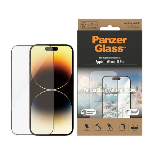 310103634، واقي شاشة مضاد للانعكاس من PanzerGlass™ لهاتف iPhone 14 Pro، ملائم للغاية مع EasyAligner - 2788