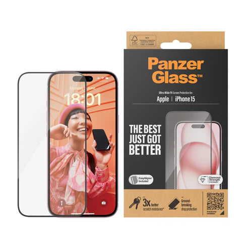 310103777 , PanzerGlass iPhone 15 6.1