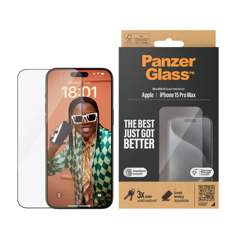 310103780 , PanzerGlass iPhone 15 Pro Max 6.7