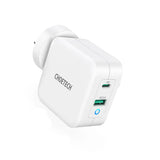 Choetech , Charger 65W Dual USB C Port GaN - White , PD8002 UK