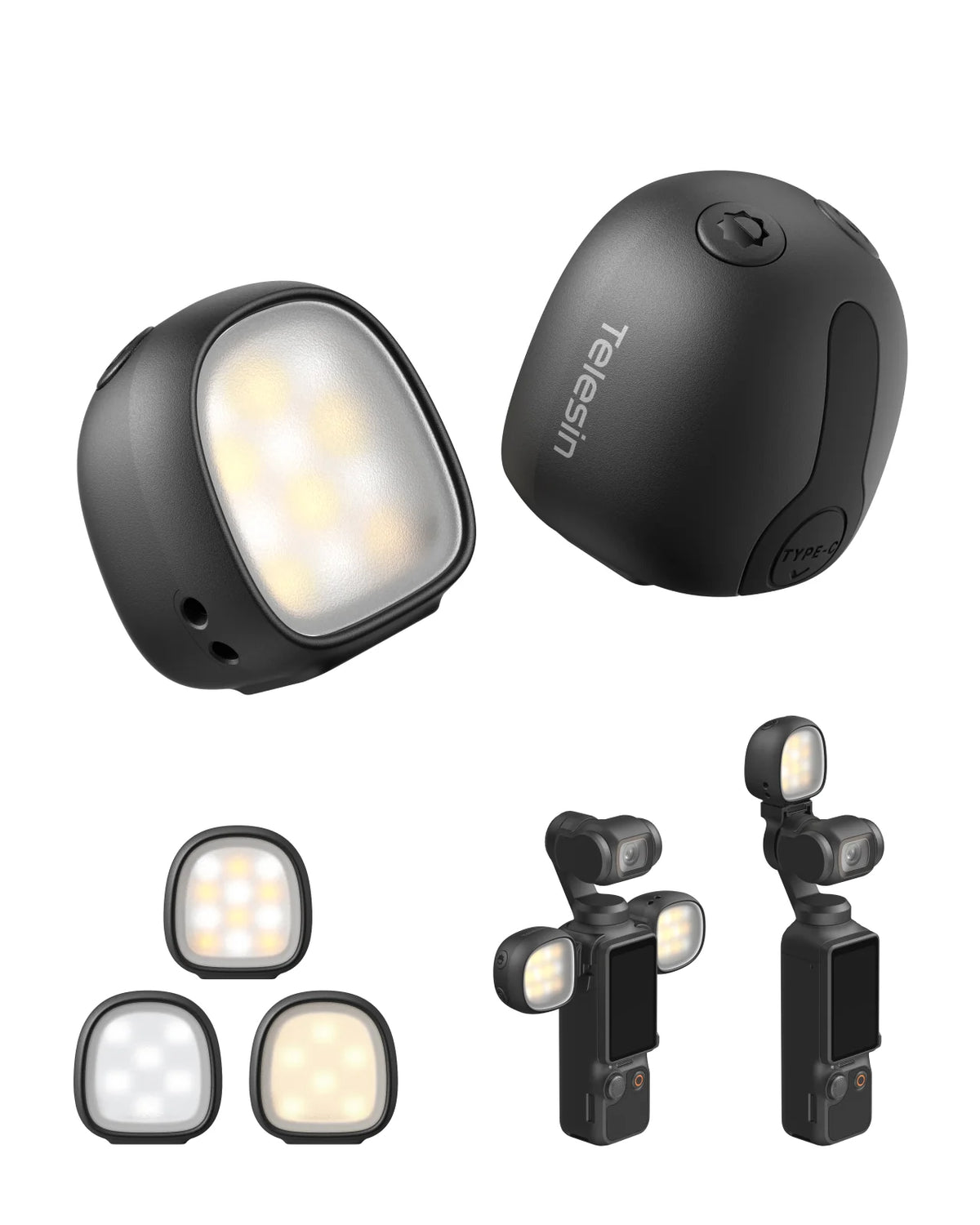 Telesin Mini Fill Light-Dual Light Kit for Pocket 4/ 4P