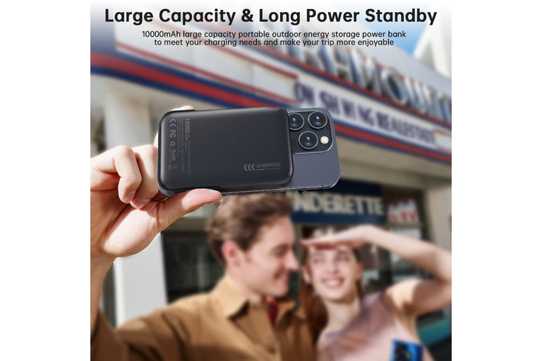 Choetech B743 Bk 10000Mah Pd20w Magnetic Power Bank With Holder Black Chargers & Cradles
