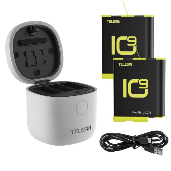 TELESIN All in 1 Charger + 2 Batteries for GoPro 9/10/11 - GulfStore.com