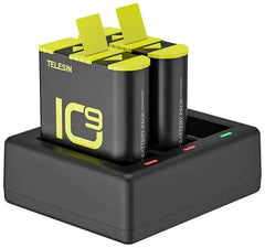 TELESIN 3 Slots Charger with 2 Batteries for GoPro 9/10/11 - GulfStore.com
