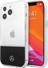 Mercedes-Benz Aluminium Case With Star Pattern For iPhone 14 Pro - Transparent
