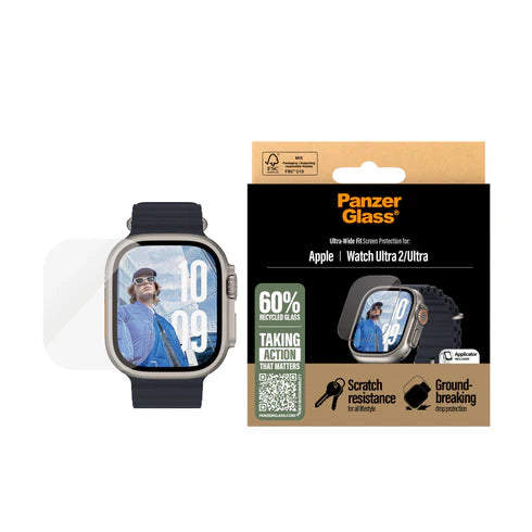 PanzerGlass Screen Protector Apple Watch Ultra 2 | Ultra-Wide Fit | 3712
