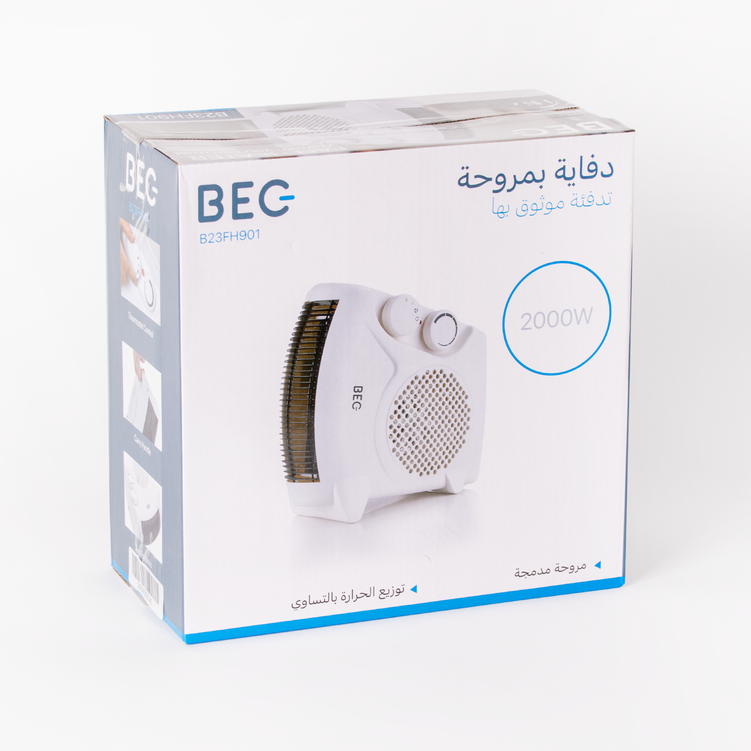 BEC B23FH901 Fan Heater - 2000W - White