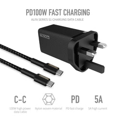 MCC651UKB | Mocoll 65W GaN Power Adapter | Black