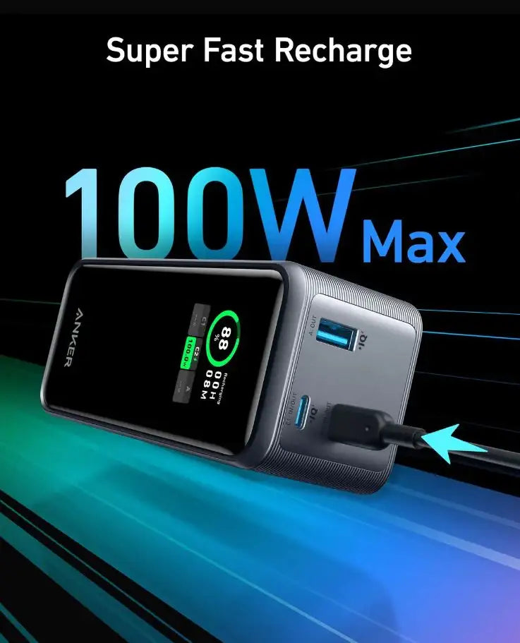 A1336011 Anker 735 Power Bank PowerCore 20000 mAh 200W , BLACK - GulfStore.com