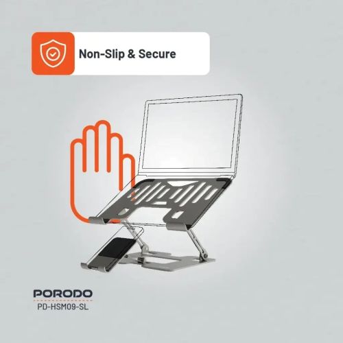Porodo Smart Folding Multi-Device Stand - Silver