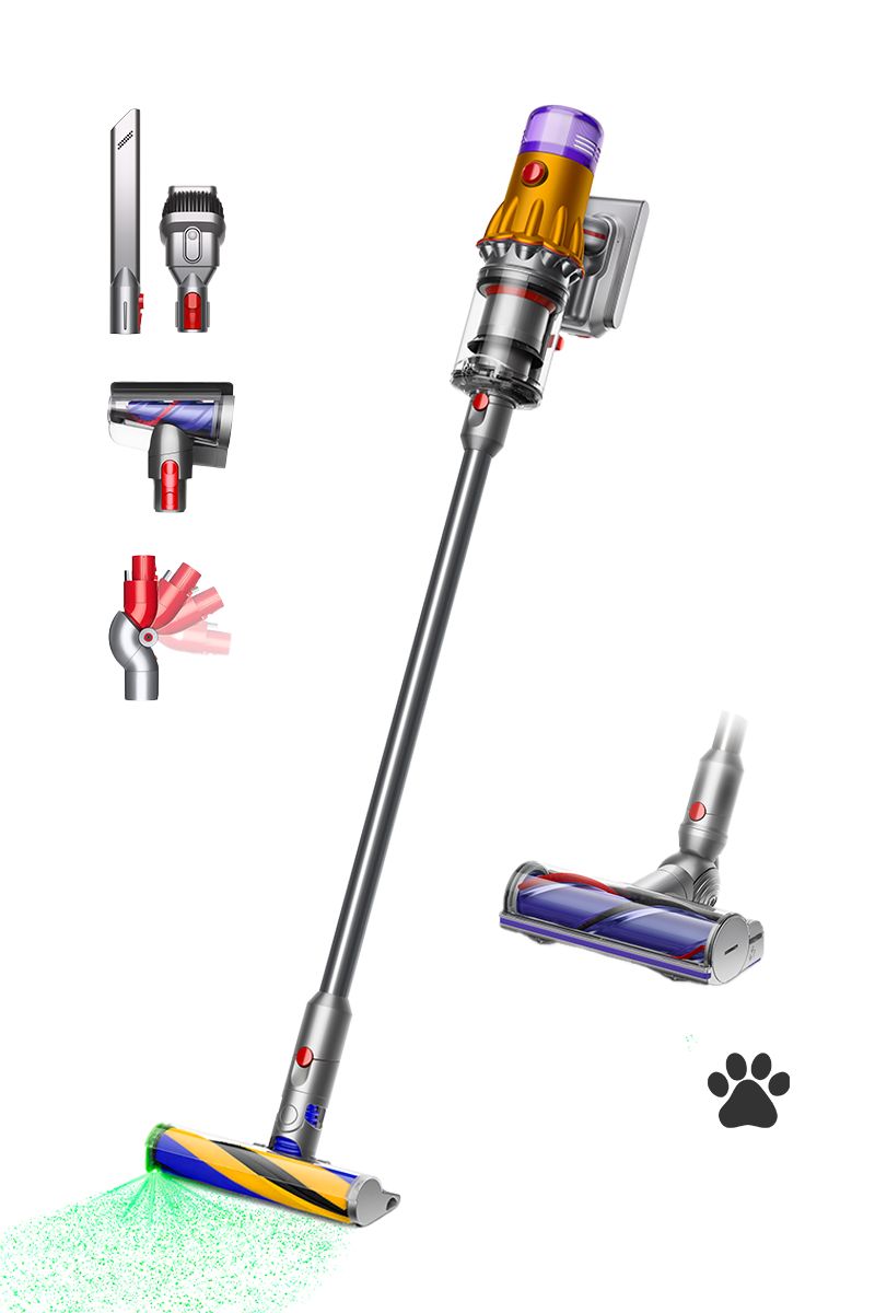 Dyson V12 Detect Slim Absolute Vacuum Cleaner Yellow/Nickel