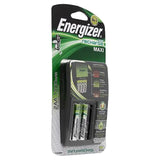 شاحن بطاريات إنرجي آيزر مع 4 بطاريات AA، شاحن سريع ماكسي.