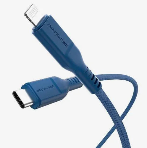 AMAZINGTHING، AT THUNDER PRO LIGHTNING TO USB-C، 3.2A 30W، 1.1 متر، أزرق، CLC110MTHBU