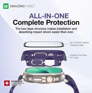 AMAZINGTHING، حافظة ساعة ATMARSIX ULTRA مقاس 49 مم، أرجواني، IW49MXNP