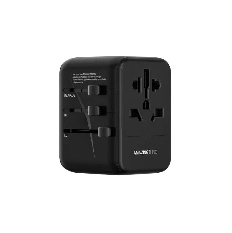 AMAZINGTHING، محول سفر AT EXPLORER PRO PD35W 2A+3C، أسود، PD035WBK