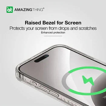 حافظة AMAZINGTHING، AT TITAN PRO NEON MAG WALLET المقاومة للسقوط لهاتف IPHONE 15 PRO MAX 6.7، رمادي، IP156.7PTWGY
