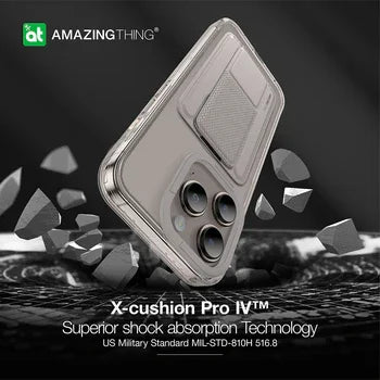حافظة AMAZINGTHING، AT TITAN PRO NEON MAG WALLET المقاومة للسقوط لهاتف IPHONE 15 PRO MAX 6.7، رمادي، IP156.7PTWGY