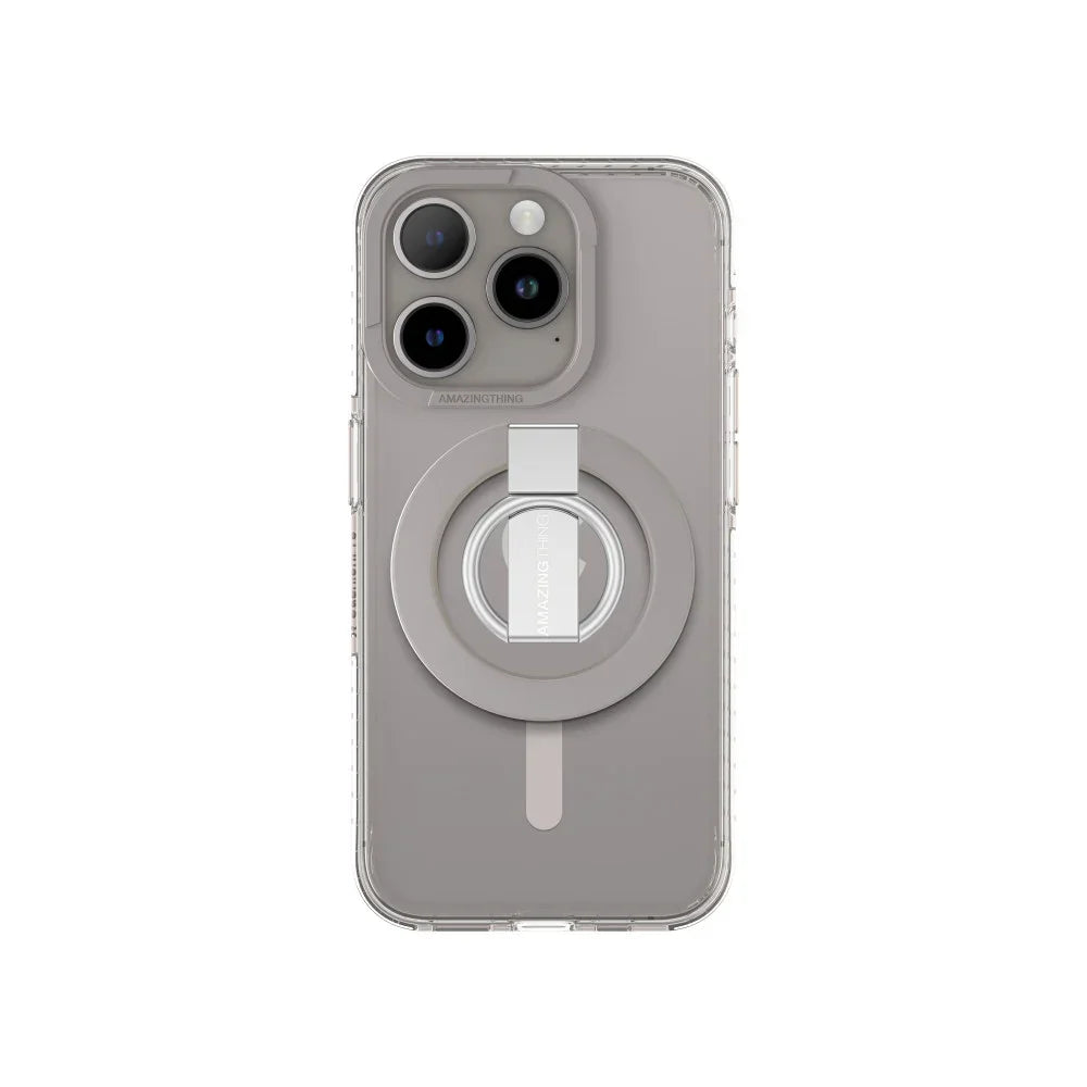 AMAZINGTHING، جراب AT TITAN PRO MAG GRIP المقاوم للسقوط لهاتف IPHONE 15 PRO MAX 6.7، رمادي، IP156.7PTRGY