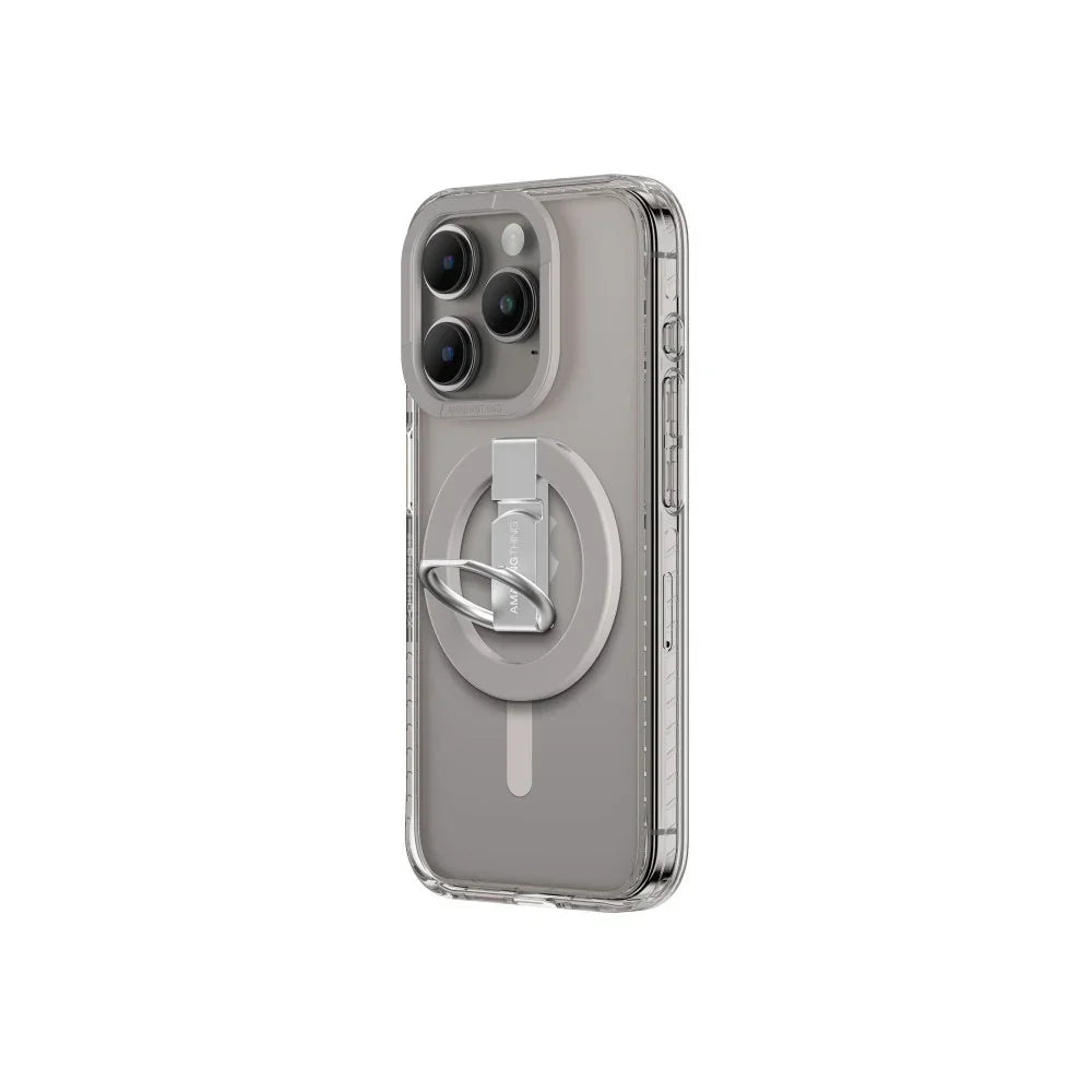 AMAZINGTHING، جراب AT TITAN PRO MAG GRIP المقاوم للسقوط لهاتف IPHONE 15 PRO MAX 6.7، رمادي، IP156.7PTRGY