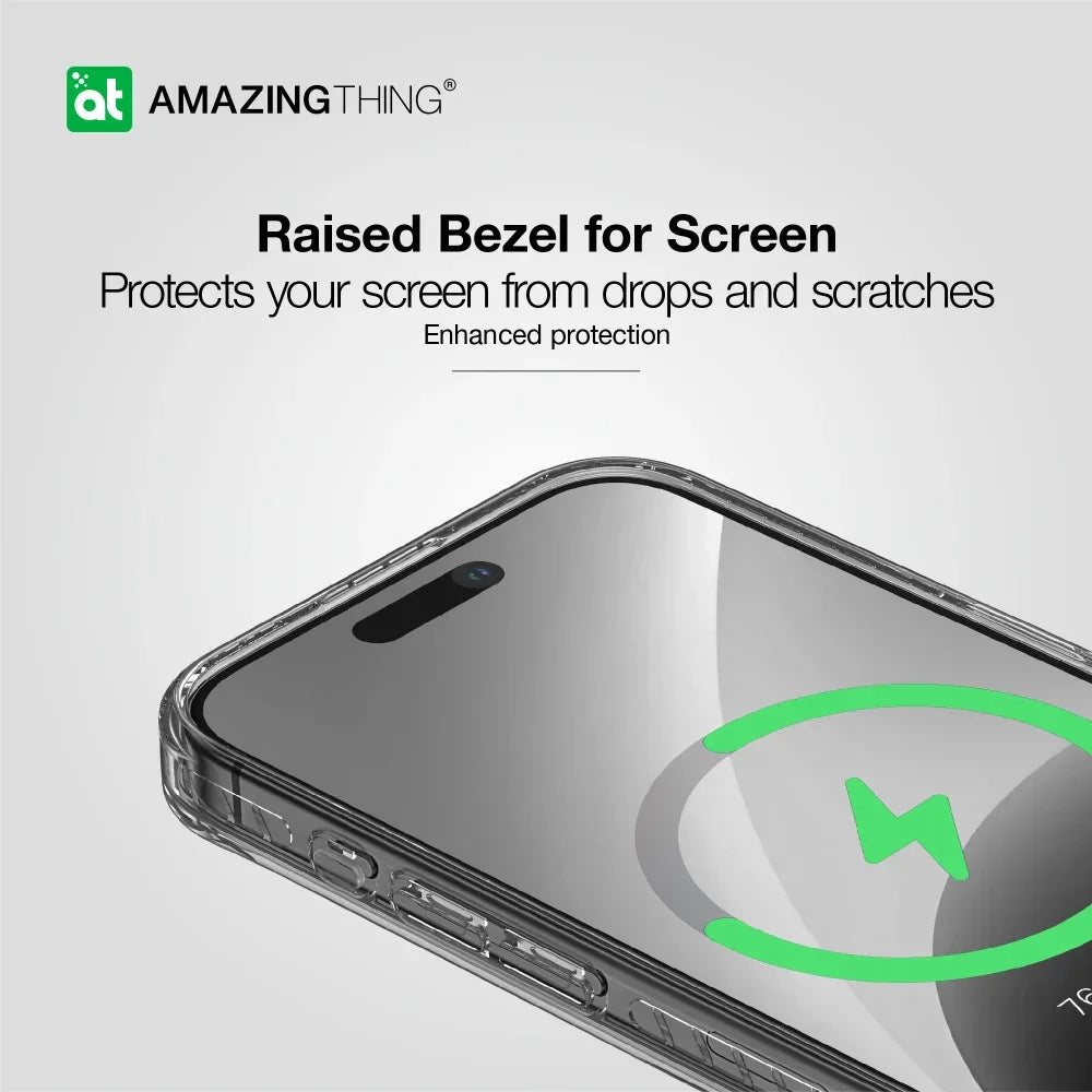 AMAZINGTHINGK، جراب AT TITAN PRO MAG GRIP المقاوم للسقوط لهاتف IPHONE 15 PRO 6.1، أسود، IP156.1PTRB