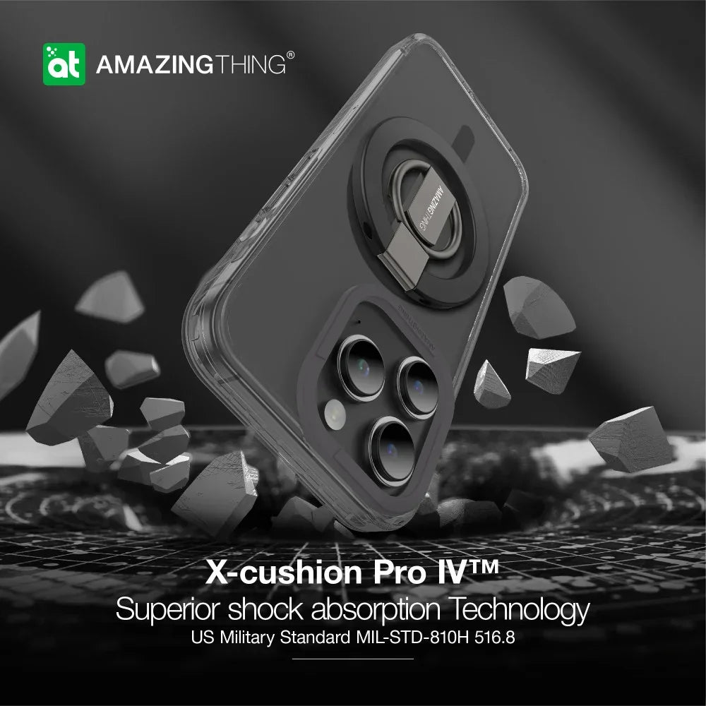AMAZINGTHINGK، جراب AT TITAN PRO MAG GRIP المقاوم للسقوط لهاتف IPHONE 15 PRO 6.1، أسود، IP156.1PTRB