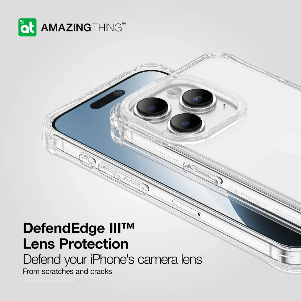 AMAZINGTHING، جراب AT TITAN EDGE المقاوم للسقوط لهاتف IPHONE 15 PRO MAX 6.7، شفاف، IP156.7PTECL