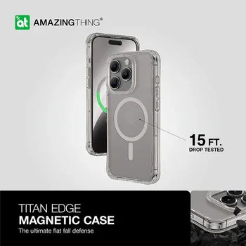 AMAZINGTHING، جراب MAGSAFE AT TITAN EDGE المقاوم للسقوط لهاتف IPHONE 15 PRO MAX 6.7، رمادي، IP156.7PTEMGY